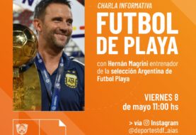 Charla informativa de la Secretaría de Deportes con el D.T de la Selección Argentina de Fútbol Playa