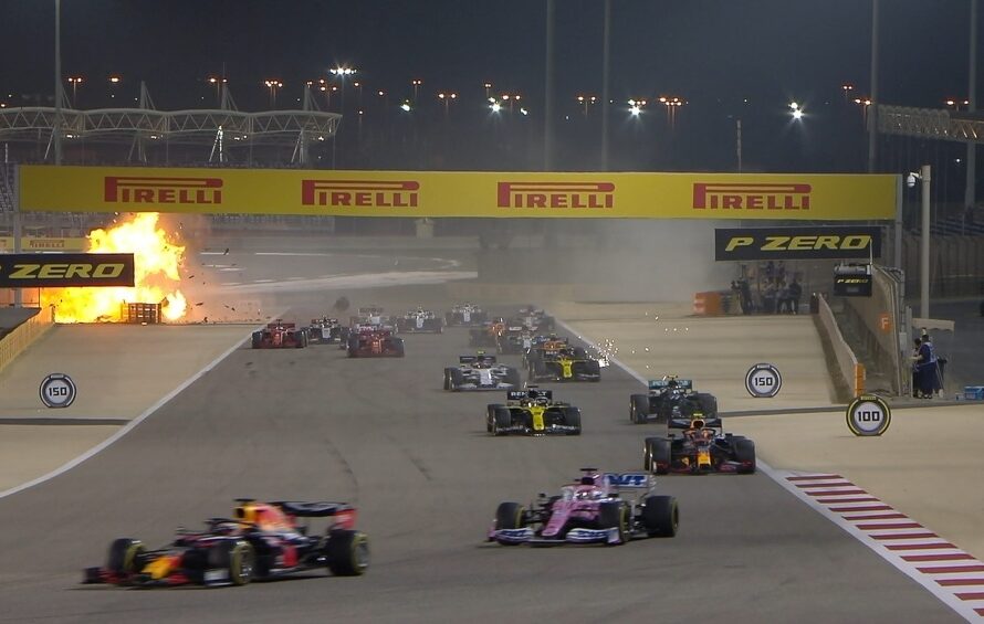 Grave accidente en la largada del  GP de Bahrein