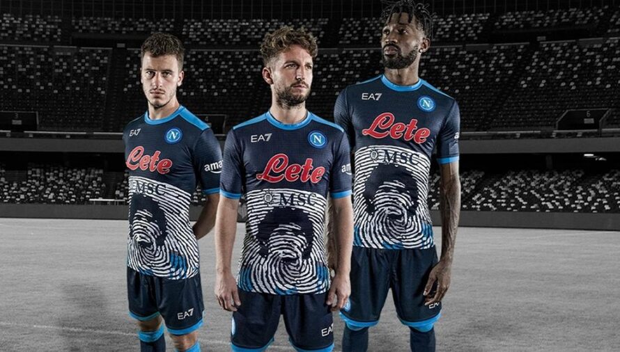 La nueva camiseta que usará Napoli en honor a Maradona