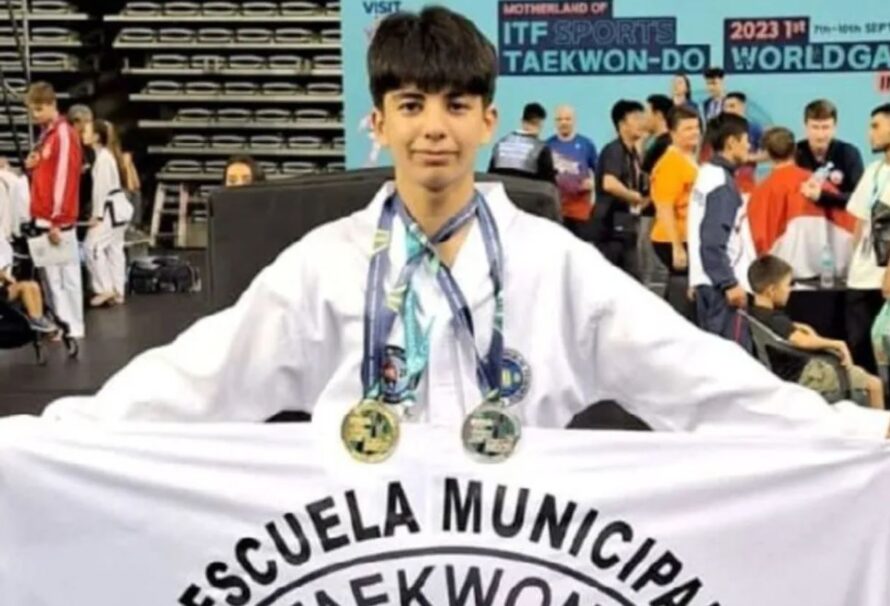 Un riograndense obtuvo medallas de oro y plata en los juegos mundiales de taekwondo