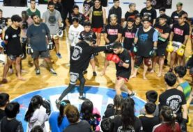 Tomás "Chacal" Aguirre brindó un seminario de kickboxing organizado por el Instituto Municipal de Deportes de Ushuaia